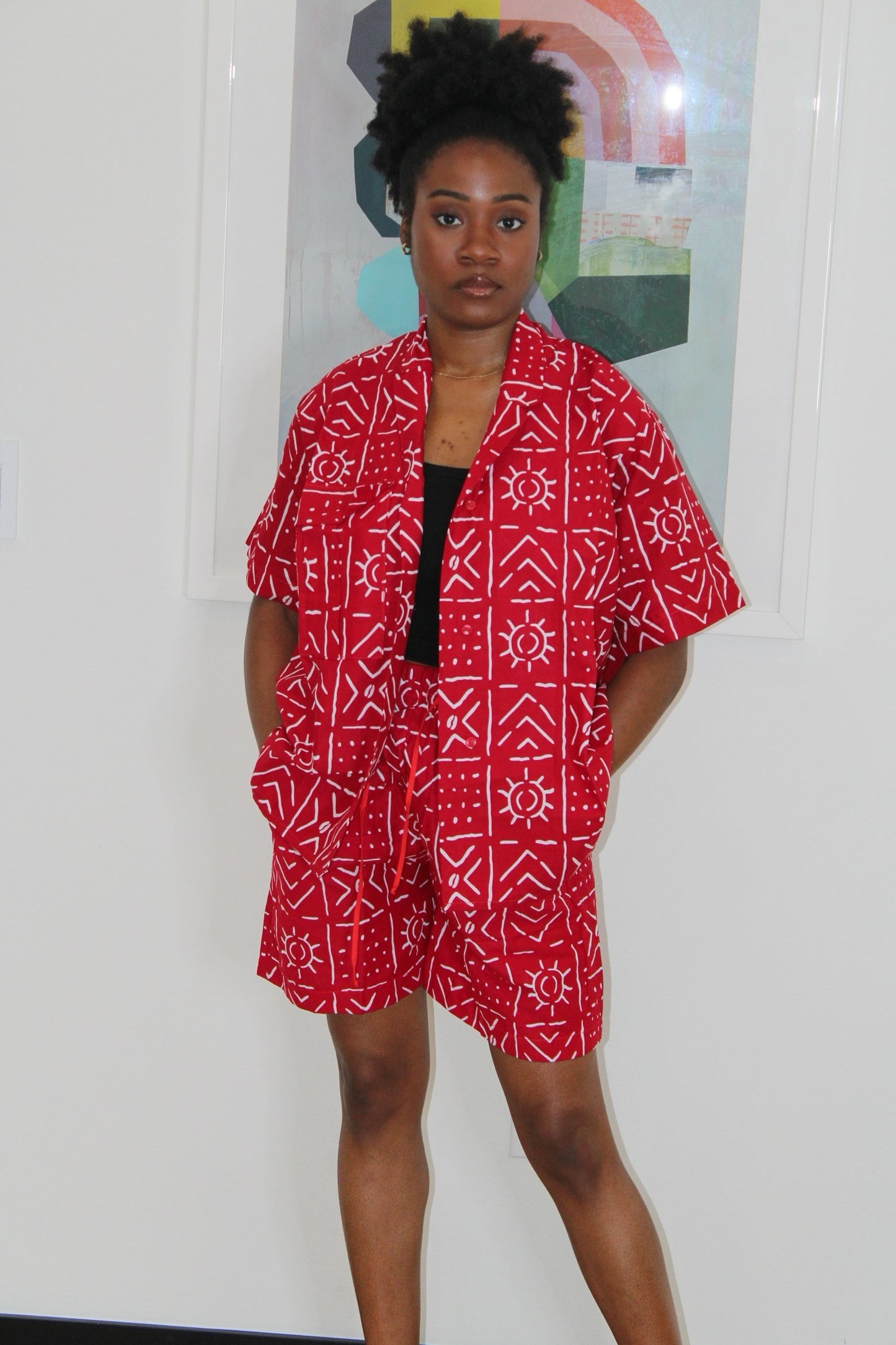 Two-Piece Short Set African Tribal Print