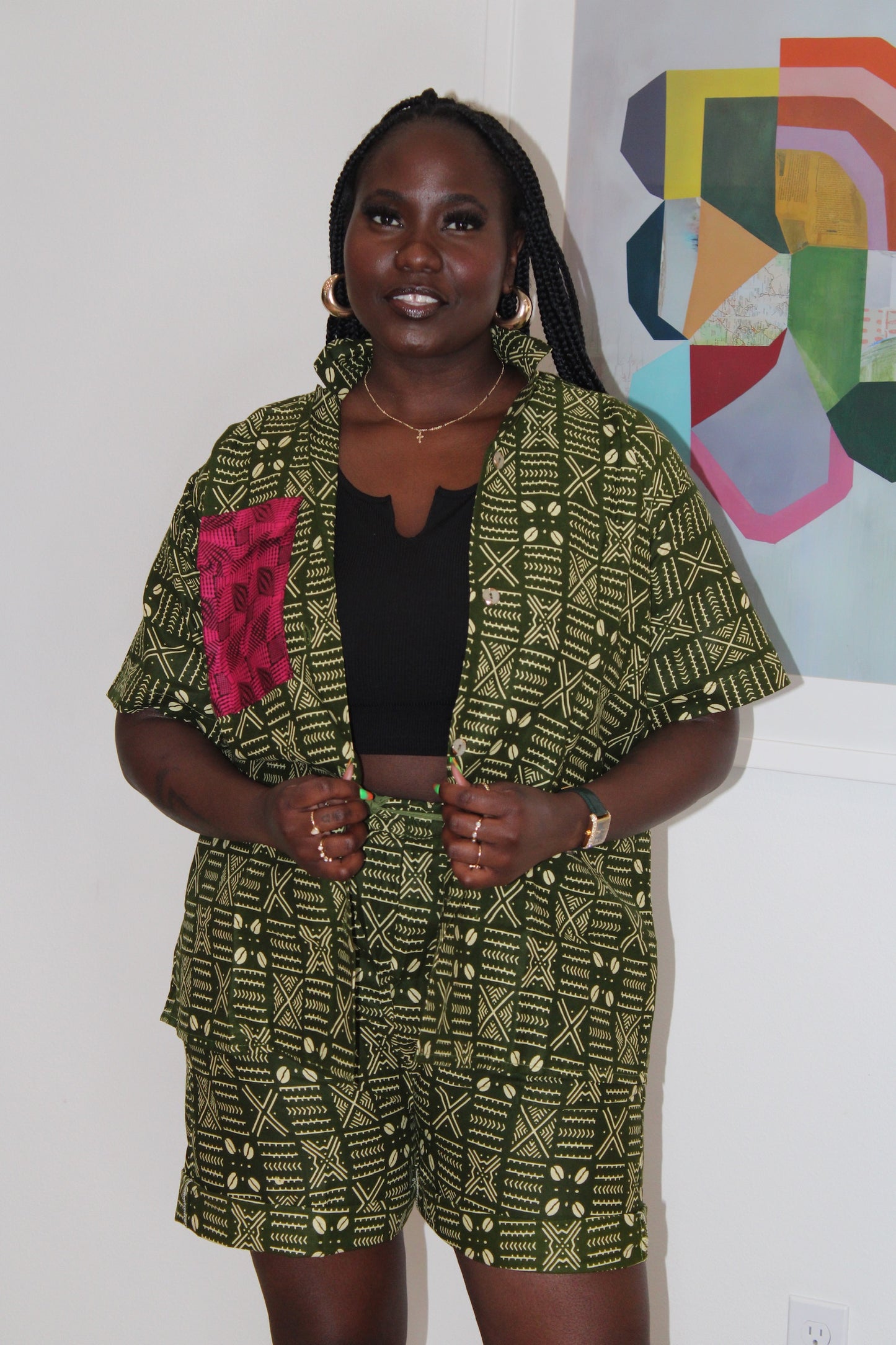 Two-Piece Short Set African Tribal Print