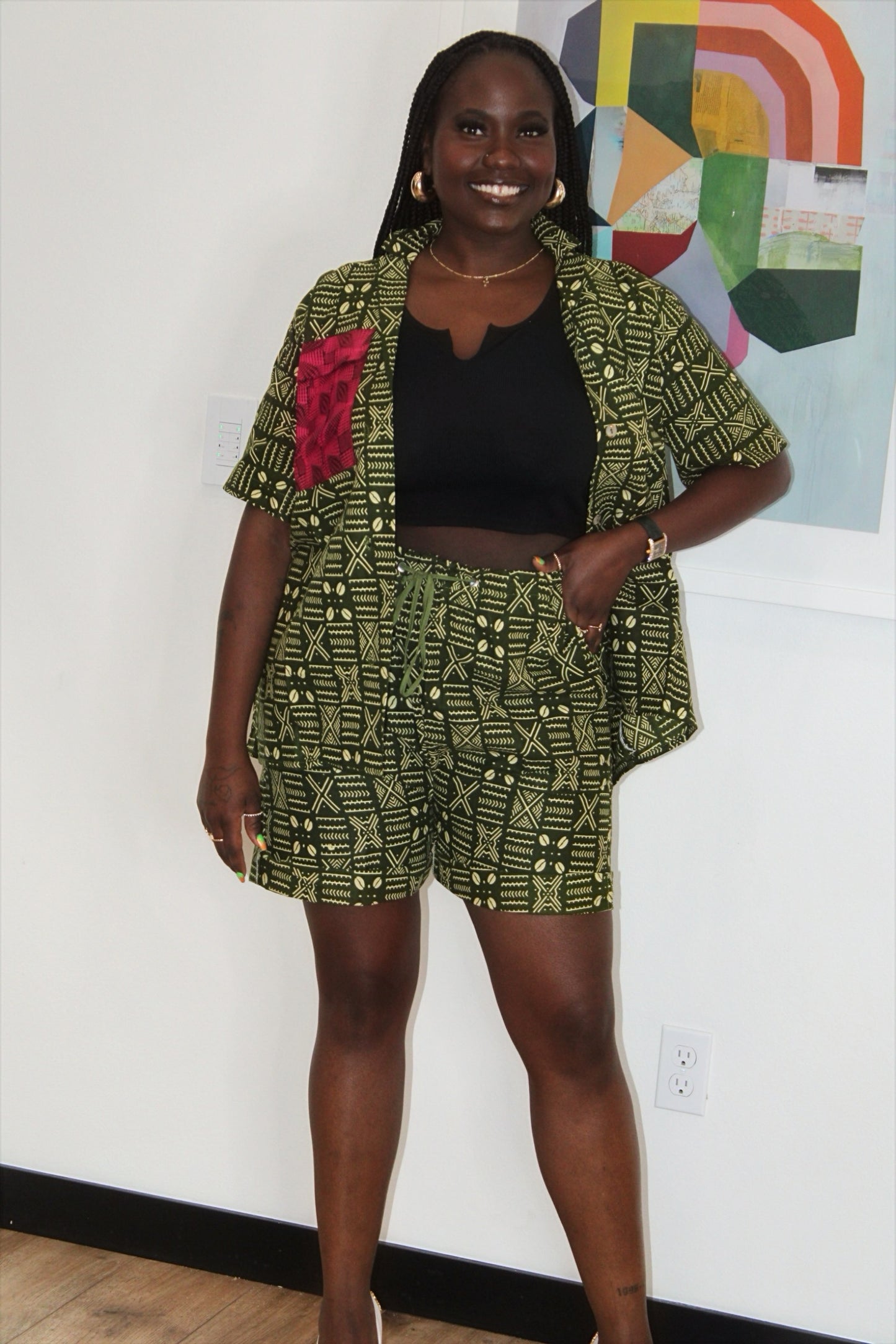 Two-Piece Short Set African Tribal Print