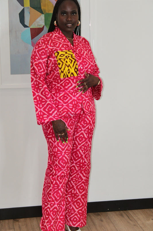 Two Piece Pant Set African Tribal Print