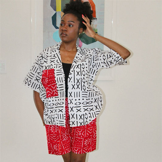 Two-Piece Short Set African Tribal Print